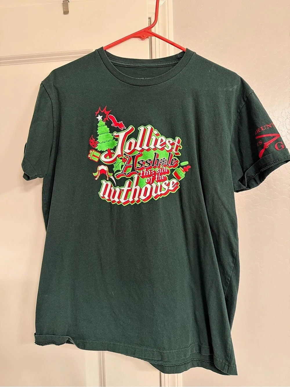 Grunt Style Jolliest Nut House Graphic Tee Green & Red Large